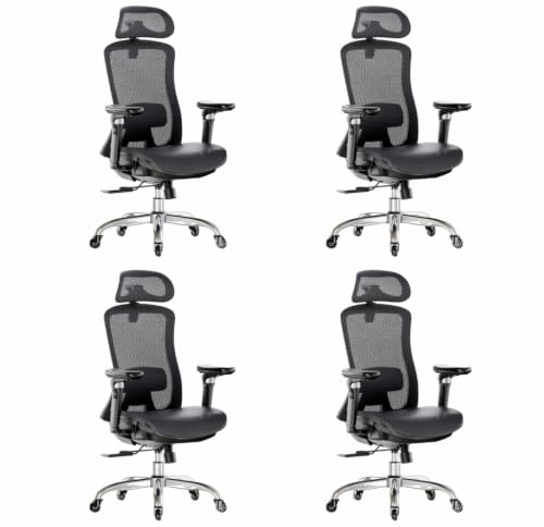 Image of Marsail Big and Tall Mesh Ergonomic Office Chair with 6D Armrests, 4 Pack