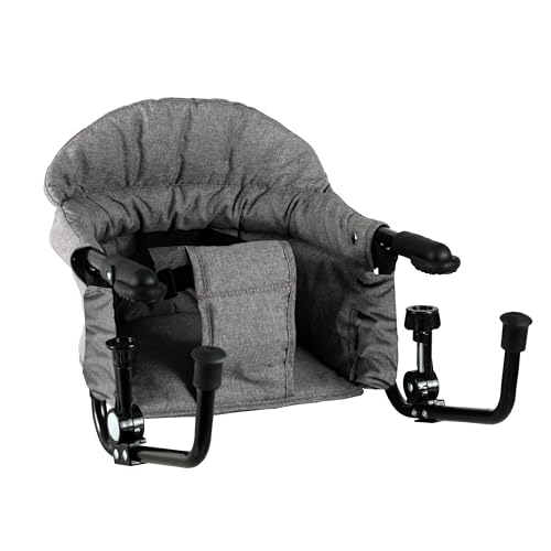 Looping Siège de Table Bébé Pliable | Fixation Sécurisée 4 points, Nomade et Compact | GRIS...