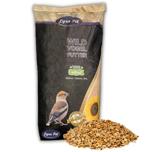 Lyra Pet® 25 kg Fettfutter Basic | Ganzjahres Wildvogelfutter | Kalorienreiches Streufutter für Wildvögel | Energiequelle im Sommer & Winter | Ideal für Körnerfresser | Geeignet für Balkon & Terrasse