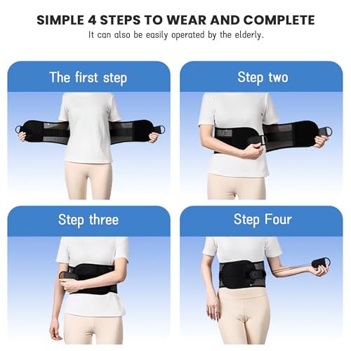 Sttlejura Dual-Pull Lower Back Brace - Adjustable Waistband With Pulley System & Breathable Mesh, Ergonomic 26° Curve Design For Decompression Support Posture Corrector Men Women(Xl) - 7