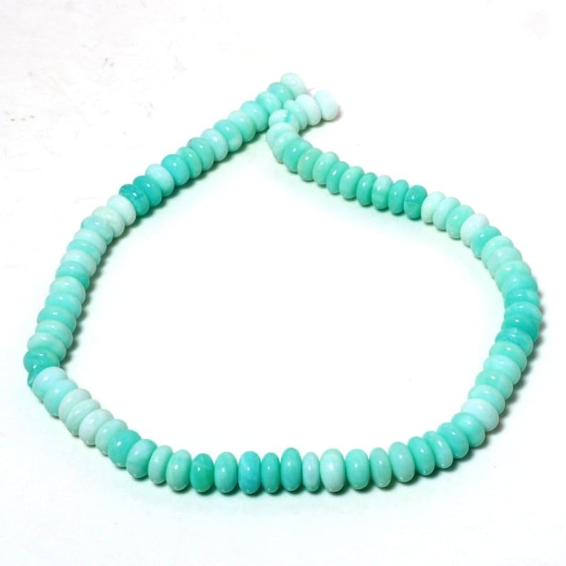 Perles opale péruvienne naturelle pour colliers et bracelets bohèmes