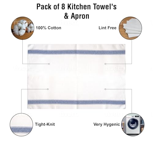 Gevaldik Mixed Pack of 10 Kitchen Towel's– Cotton, Large 20” x 30” (50cm x 76cm) Dish Towels - Ultra Absorbent, Durable, Washable - Cosy Home Interiors Gevaldik Mixed Pack of 10 Kitchen Towel's– Cotton, Large 20” x 30” (50cm x 76cm) Dish Towels - Ultra Absorbent, Durable, Washable - Image 3