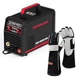 YESWELDER MIG-205DS PRO MIG Welder 5 in 1 Gas MIG/Flux Core MIG/Spool Gun MIG/Lift TIG/Stick & 16 Inches,932℉,Leather Forge MIG Welding Gloves