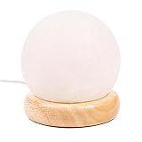 generico mini lampada cristalli di sale sfera bianca cm 9 usb + led variazione 6 colori