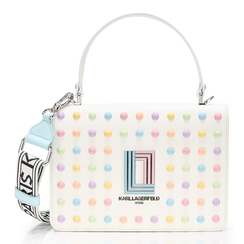 Image of KARL LAGERFELD Women's Simone Studded Satchel Crossbody