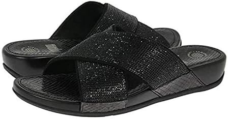 Fitflop Aix Crystal Crossover Slide For Women Black 39 EU: Buy Online at  Best Price in UAE - Amazon.ae