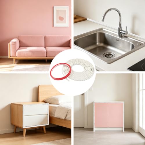 Moldura flexible autoadhesiva de 3m para borde de pared y remate de cocina 6