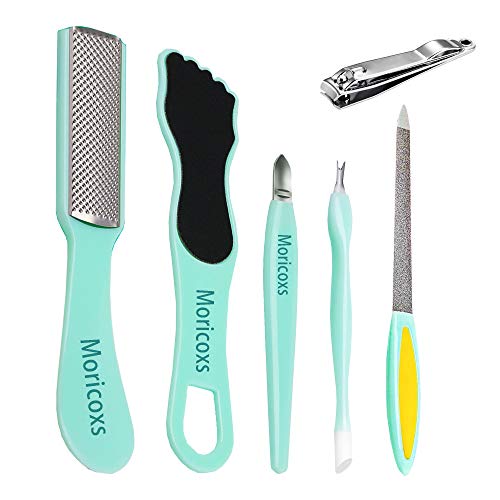 Pedicure Kit Set 6 in 1,Moricoxs Colossal Foot Rasp Foot File And Callus Remover For Feet, Stainless Steel Foot Care Tools, Foot Rasp, Feet Dead Skin Remover,Pedicure Kit For Men Women Gift
