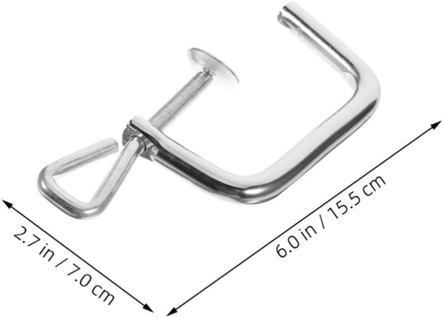 2pcs Pasta Machine Holder Replacement Clip, Iron Alloy Silver | Universal Fit for Home Kitchens and Small Food Businesses Stable Operation for Manual Noodle Makers