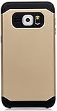 Galaxy S6 Edge Plus, iSee Case (TM) Luxury Tuff Super Armor Hybrid Dual Layer Protective Cover for Samsung Galaxy S6 Edge Plus (EdgePlus-Tuff Armor) (Gold)