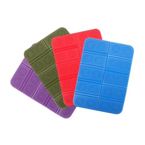 JOINPAYA 4Pcs Foldable Outdoor Cushion Portable Seat Mat for Camping Hiking and Sports Events Versatile Ground Mat with Height for Comfort