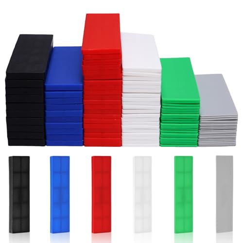 NUTKIT 100PCS Cales en Plastique, 100 mm x 28mm x 1 mm-6 mm Jeu de Cales Plates en Plastique, Jeu De Cale Fenetre, cales De vitrage En plastique, pour le...