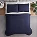 Serta ComfortSure Soft 3-Piece King/ Cal King Quilt Bedding Set, Includes Bedspread/Coverlet and Pillow Shams, Bedding for All Seasons, Machine Washable, Navy