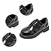 Boys Sneakers Fashion Sports Shoes Comfortable Leather Stylish Thick Bottom Performance Footwear for Active Kids (Black, 3 Big Kids)
