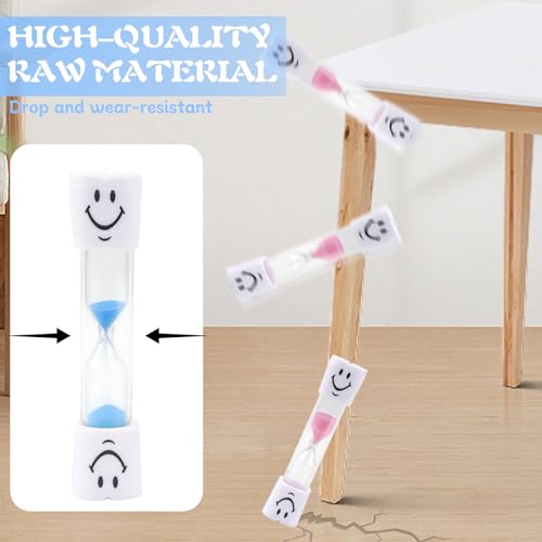Sanduhr-Timer Sanduhren Für Kinder 3 Minuten Sanduhr Zeitmesser Smiley Glas Timer für Küche, Kinder, Zähneputzen, Zuhause, Büro Und Spiel-Timer – Bild 5