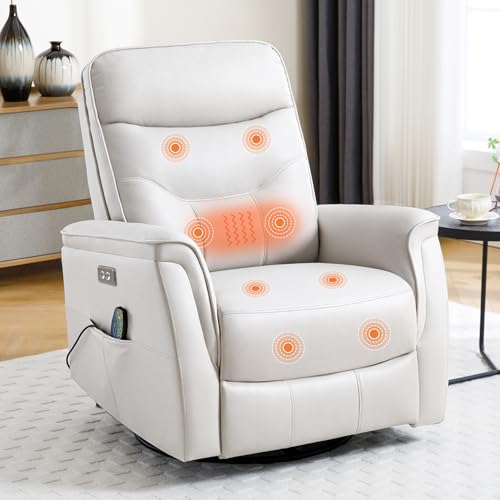 choairy Massage Recliner Chair, Faux Leather Power Rocker