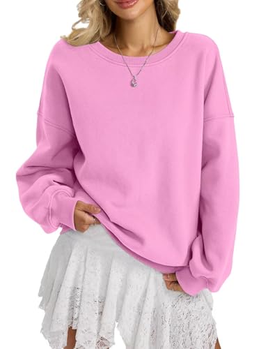 EasyGala Womens Fleece Crewneck Sweatshirts Oversized Long Sleeve Pullover