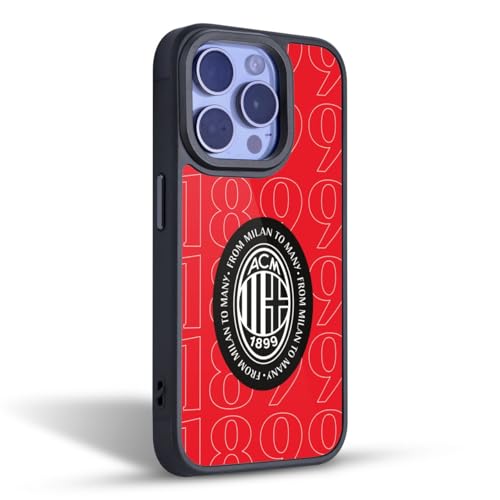 Coque AC Milan iPhone 17 en gel renforcé noir par Head Case Designs