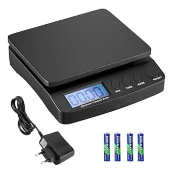 Anesty Digitale Paketwaage 30kg mit Halte- und Tara-Funktion