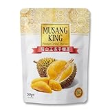 Durian Musang King Lyophilisé 50 g - 100% Fruit - Durion Snack Exotique Croquant - Sans Sucre Ajouté - Spécialité d'Asie