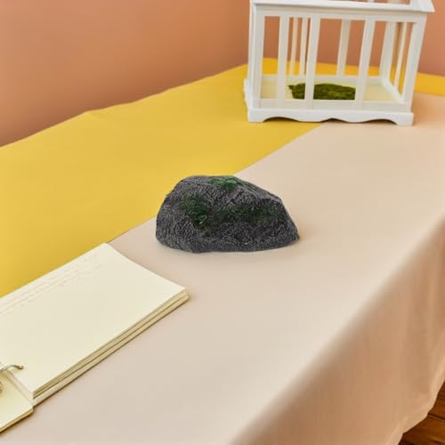 Accesorio de película con forma irregular y piedra de musgo artificial de 15 cm 8