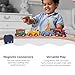 Maxim Enterprise, inc. Kids Circus Train with Steam Engine, 2 Cars, Caboose, 3 Wooden Animals, Natural Hardwood Railway Set with Easy Magnetic Connectors, Sensory Learning Toys for 18 Months & Up