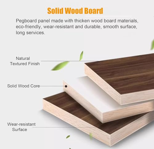 Kit de combinaison de panneau perforé en bois pour stopper le désordre sur le bureau - 3