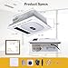 4-in-1 Bathroom Exhaust Fan with 1800W Heater, LED Light with 4 RGB Modes, Bluetooth Speaker & Remote Control, 180 CFM, 1.0 Sone Quiet Ceiling Fan for Heating, Ventilation for Kid Bathroom Home Shower