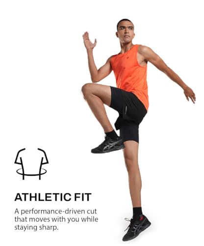 Image of TEGO Men's Pacer Tank | Lightweight Ultra-Breathable Running Tank | Moisture-Wicking | Athletic Fit | Chafe-Free Seams | Reflective Details | 100% Polyester Gym Tank Top