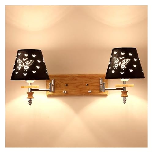 Aplique de Pared LED Moderno, lámpara de Pared, Pantalla de Tela, Creatividad, Base sólida, Arte en Hierro, Compatible con Dormitorio, Sala de Estar, Elegante Aplique E27, Pasillo,