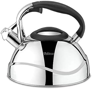 Velaze 2.5 Litre Tea Kettle for Stovetop Whistling Tea Pot, Stainless Steel Stovetop Kettles, Classic Design Tea Pot with Cool Touch Ergonomic Handle