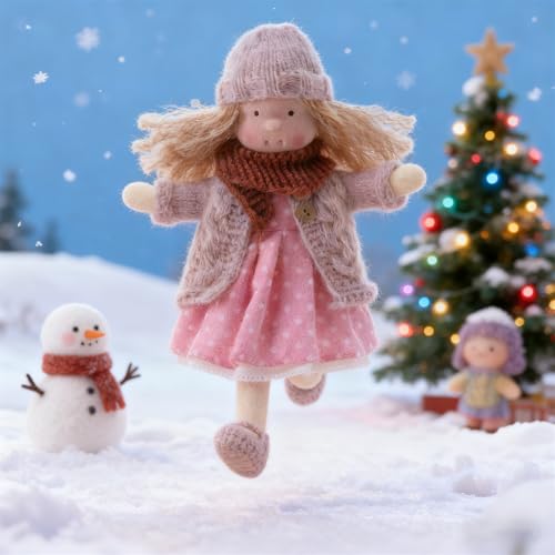 Muñeca Waldorf hecha a mano, 12 pulgadas miniatura 5