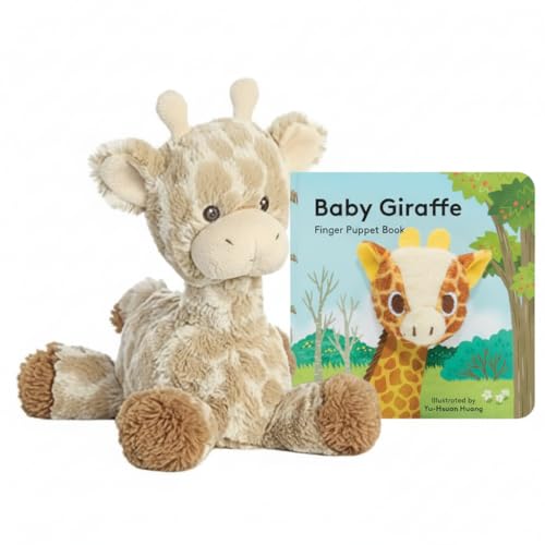 Image of ebba Loppy Giraffe Plush with Rattle Gift Set with Book Giraffes Can't Dance