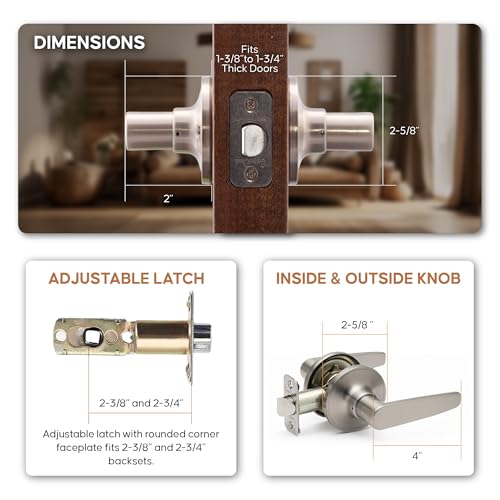 Copper Creek DL1220SS Daley Passaggio Leva Per Porta, In Acciaio Inox Satinato - 5