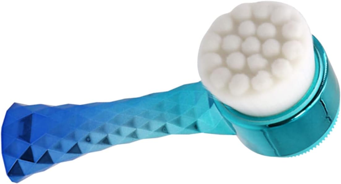 Garneck Manual Facial Cleansing Brush Portable Lightweight Soft Bristle Skin Care Massage Tool for Women Home Travel Use Gradient Blue