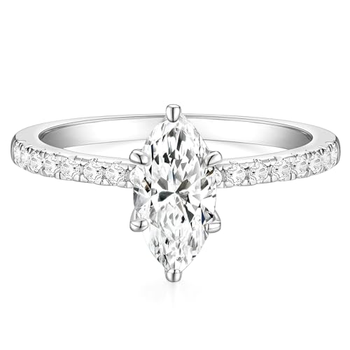 Bague de fiançailles Feng Shui en zircone cubique marquise pour votre grand jour