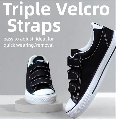 Image of Women's Canvas Running Walking Casual Hook and Loop Tape Sneakers Shoes