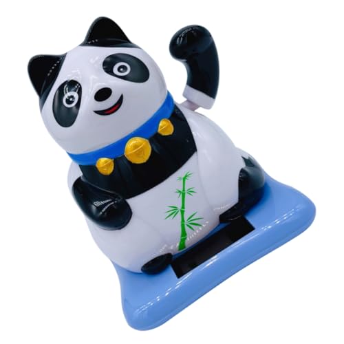Alipis Adorno De Panda Cabezón Para Coche Energía Solar Cabeza Móvil Decoración Para Salpicadero Juguete Solar Para Auto Accesorio Para Tablero Animal Bailarín Decoración De Panda