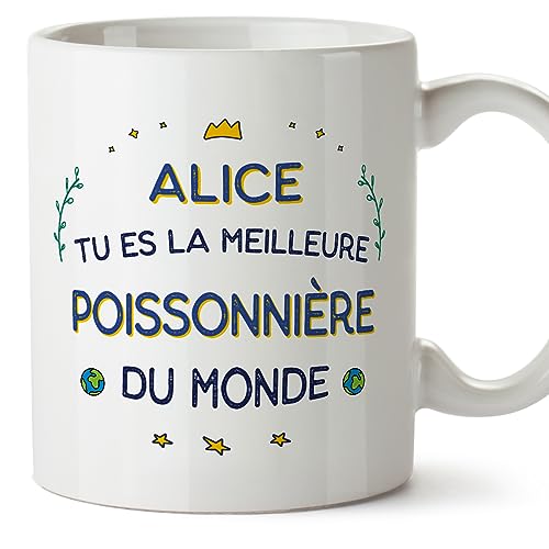 Mugffins Tasses Personnalisables pour POISSONNIÈRE femme - En Français - Cadeau Personalisé- Meilleur du Monde - 11 oz / 330 ml