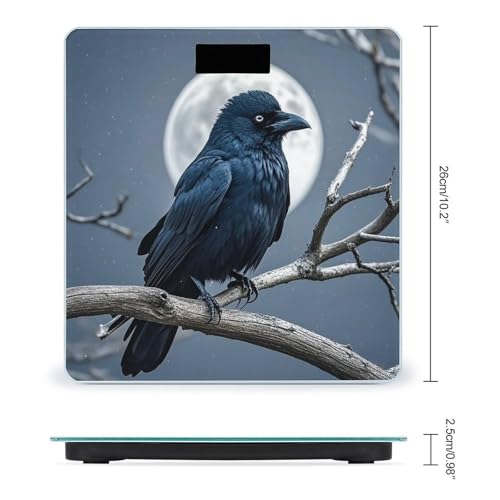 Báscula digital Night Crow de vidrio templado miniatura 2