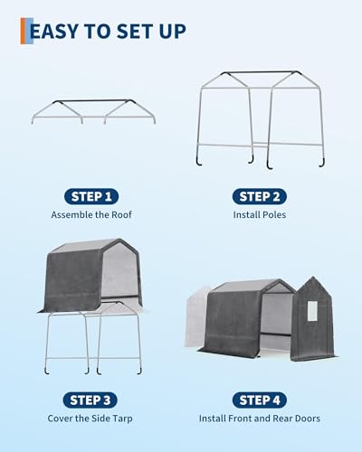Image of 6X6 ft Heavy-Duty Portable Outdoor Storage Shed