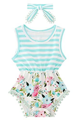 Ahegao Baby Floral Romper with Headband