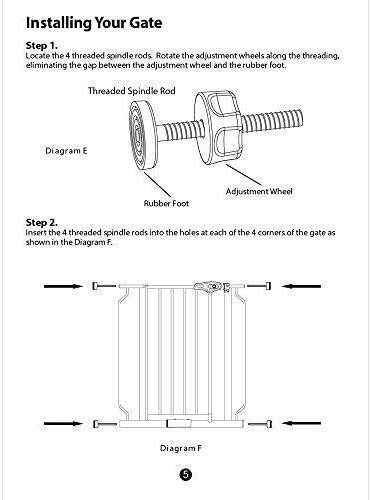 4 Pack 8MM Baby Gate Threaded Spindle Rod, Replacement Hardware Parts Kit for Pet & Dog Pressure Mounted Safety Gates - Extra Long Wall Mounting Accessories Screws Rods Adapter Bolts Black image 7 of 10 B072QZPV5S
