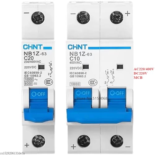 Interruptor de aire 220V-400V NB1Z-63 para control bidireccional CA y CC 2