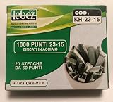 Punti KH - 23/15 - alti spessori - acciaio zincato - metallo - Lebez - conf. 1000 pezzi