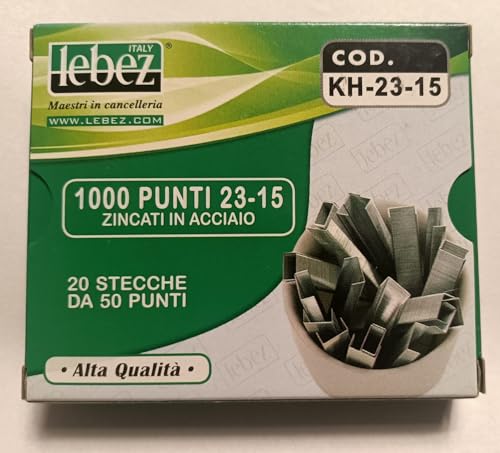 Punti Kh - 23/15 - Alti Spessori - Acciaio Zincato - Metallo - Lebez - Conf. 1000 Pezzi