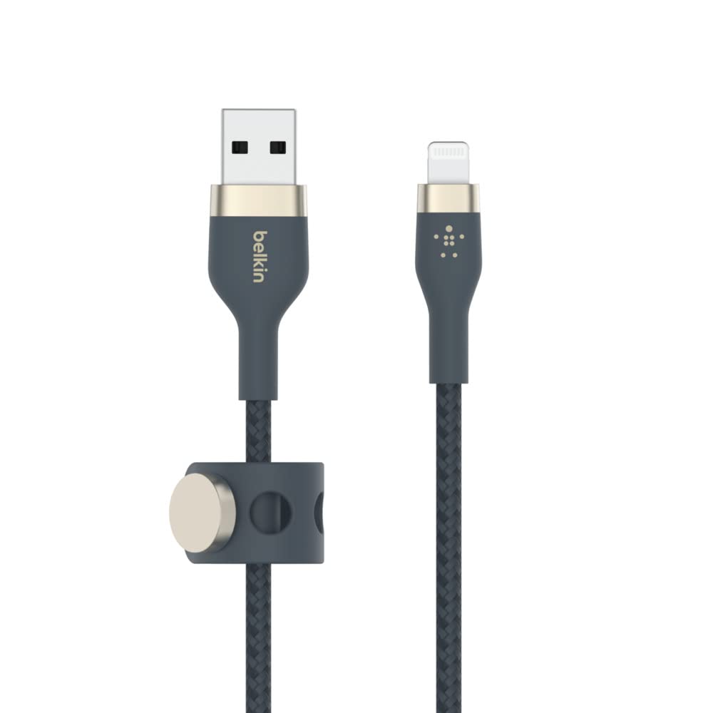 Boostcharge Pro Flex Braided Usb Type A To Lightning Cable (3M/10Ft), Mfi Certified Charging Cable For Iphone 13, 12, 11, Pro, Max, Mini, Se, Ipad And More- Blue