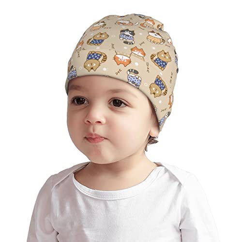 Cute Cat Cartoon Toddler Kids Beanie Caps Soft Warm Baby Knitted Winter Hat For Boys Girls White #TOP30