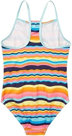 Speedo Girls Thin Strap One Piece Swimsuit (Rainbow, X-Small 5/6) - Image 2