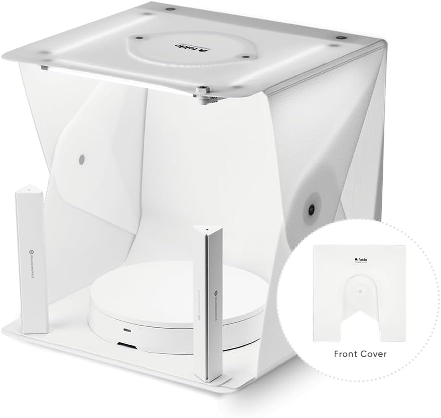 Plus + 360 Set (Photo Light Tent with 360 Degree Photography Turntable Set/45cm x 45cm Photo Light Tent / 25cm Bluetooth 360 Degree Turntable Included)